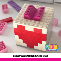 Step by step directions to build a DIY Valentine LEGO heart box. It's a fun way to bring LEGO into the Valentine's Day season and classroom!