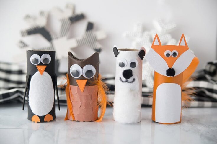 Winter Toilet Paper Roll Animals Cover