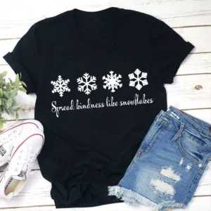 snowflake kindness teacher shirt