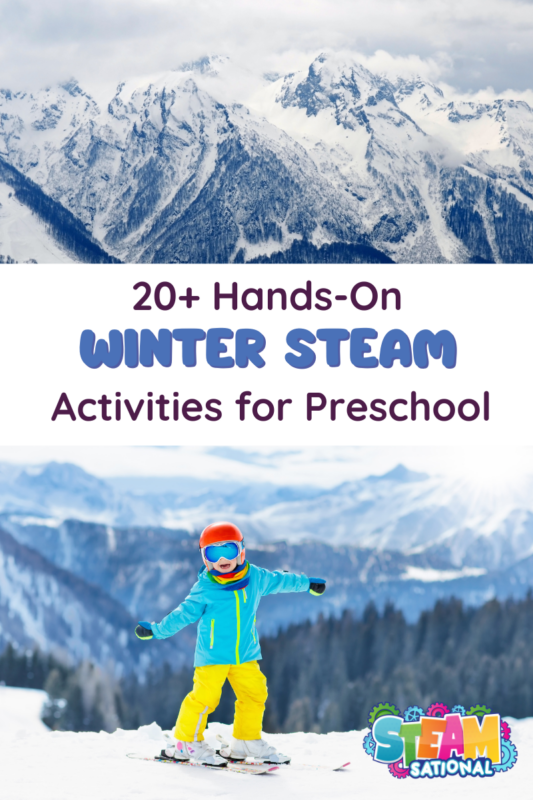 Here is the ultimate list of winter STEM activities for preschool that are ideal for preschoolers and kids aged 3-5. 