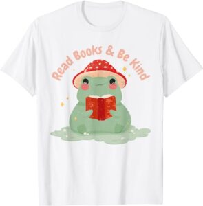 read books be kind frog teacher shirt