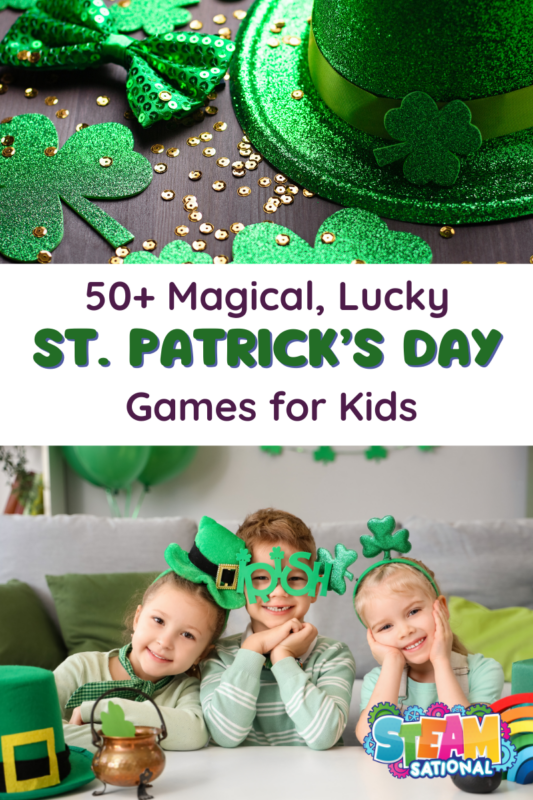 50+ ways to make St. Paddy's Day unforgettable for kids! From preschoolers to elementary schoolers, we've got all the fun games covered