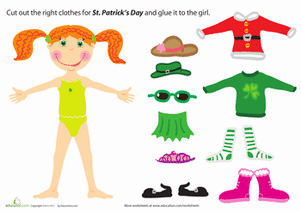 st patrick day paper doll 2023 01 25